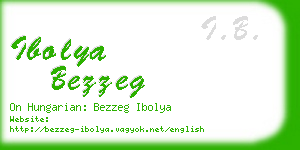 ibolya bezzeg business card